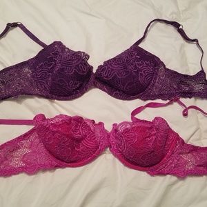 Victoria's Secret Lace Bras, set of 2
